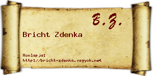 Bricht Zdenka névjegykártya